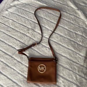 Michael Kors Cognac Leather Fulton Crossbody Bag